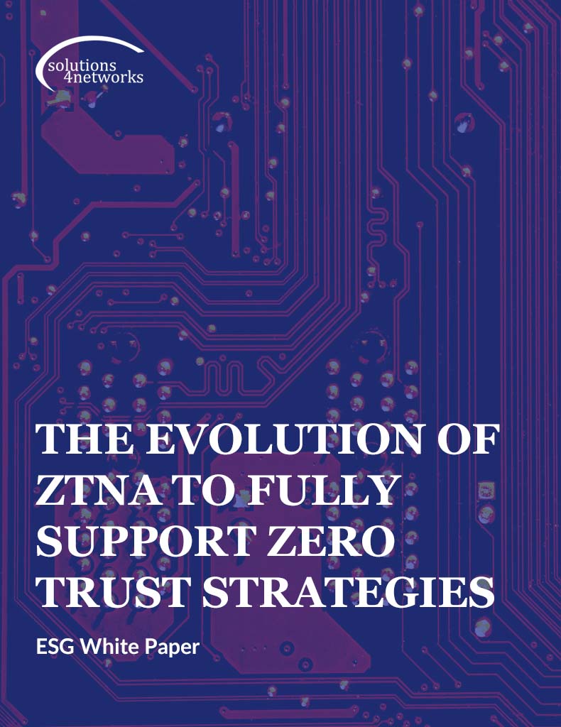 The Evolution of ZTNA to Fully Support Zero Trust Strategies graphic with a computer chip